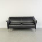 2x Leolux Mayon Bank 2,5-zits/173cm Zwart Leer - Staal