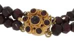 Granaat antiek armband 14k gouden fraai slot rozet dames, Sieraden, Tassen en Uiterlijk, Antieke sieraden, Ophalen of Verzenden