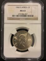 1960 Zuid-Afrika 2S MS63 NGC, Ophalen of Verzenden, Zuid-Afrika, Losse munt, Zilver