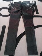 Josh V mooie zwarte leren broek met franjers / maat XS, Verzenden, Zwart, Nieuw, Maat 34 (XS) of kleiner