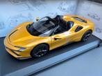 Ferrari SF90 spider Montecarlo Giallo Burago 1:18, Hobby en Vrije tijd, Modelauto's | 1:18, Burago, Nieuw, Ophalen of Verzenden