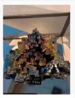 Groot XL stuk Bismuth in glazen vitrine kastje man-made, Ophalen of Verzenden