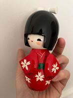 Houten Japanse Kokeshi kimono doll hout rode lak 15cm wood, Ophalen of Verzenden, Nieuw