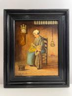 Adolphe Jacobs B | Oud Hollands tafereel | 1890-1940, Antiek en Kunst, Kunst | Schilderijen | Klassiek, Ophalen of Verzenden