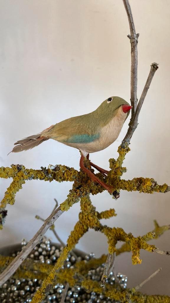 Spuncotton vogel, Diversen, Kerst, Zo goed als nieuw, Ophalen of Verzenden