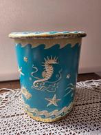 Aqua blauw met wit 3d blik, Verzamelen, Blikken, Ophalen of Verzenden, Overige, Overige merken