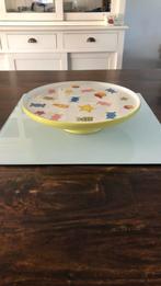 Taartschaal met Snoepjes Print Jamin, Porselein of Keramiek, Schaal, Rond, Ophalen of Verzenden