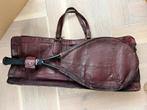 Prachtige vintage leren tennis tas, Ophalen, Gebruikt, Rood, Overige typen