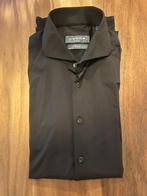 Overhemd stretch slimfit zwart maat M van Ledūb, Ophalen of Verzenden, Zo goed als nieuw, Zwart