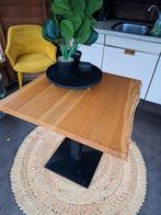 Bartafel statafel salontafel metalen poot eiken tafel, Huis en Inrichting, Tafels | Salontafels, Ophalen, 50 tot 100 cm, Vierkant