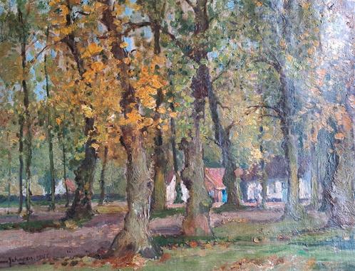 Mooi huisje in het Larense bos,Gerbrand Frederik van Schagen, Antiek en Kunst, Kunst | Schilderijen | Klassiek, Ophalen of Verzenden