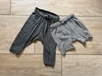 H&M Stoffen lange broek en korte broek grijs maat 74, Gebruikt, Broekje, Jongetje of Meisje, H&M