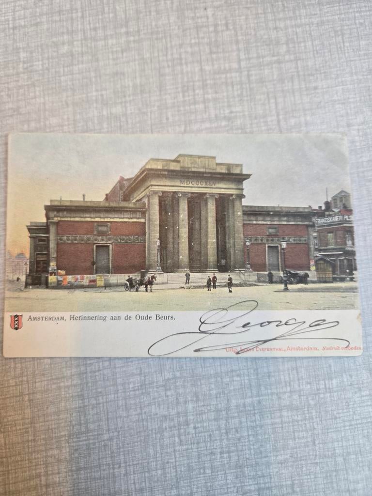 Amsterdam Oude Beurs - ca. 1900-1908, Ophalen of Verzenden, Voor 1920, Ongelopen, Noord-Holland