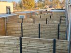 Grenen hout/beton schutting €100 p/m inclusief montage., Tuin en Terras, Schuttingen, Ophalen, 1 tot 2 meter, Minder dan 3 meter