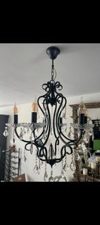 Schitterende mooie lamp kroonluchter van gietijzer en glas.., Ophalen of Verzenden, Zo goed als nieuw, Glas