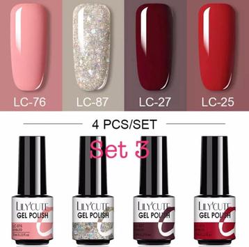 4 stuks/set gellak 7ml. Nagels/ Nailart/ Nagelstyliste. beschikbaar voor biedingen