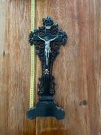 Antiek Crucifix kruisbeeld kruis hout thuis altaar devotie, Ophalen of Verzenden
