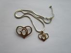 Ketting + broche met tekst GOD, Ophalen of Verzenden, Gebruikt, Zilver, Overige materialen