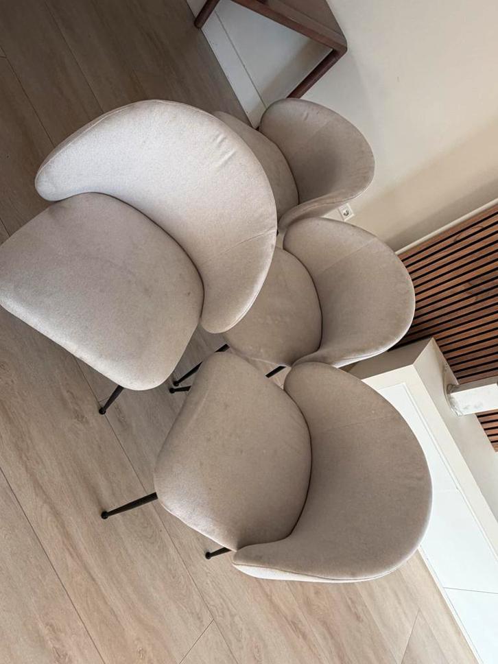 Westwing Stoelen - Set van 4, Huis en Inrichting, Stoelen, Zo goed als nieuw, Vier, Stof, Overige kleuren, Ophalen