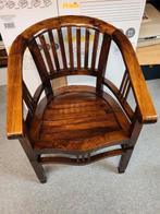 Stevige donker eiken houten fauteuil. Nieuw zonder prijskaar, Ophalen