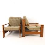2x vintage sling back fauteuil, Gebruikt, Stof, Ophalen