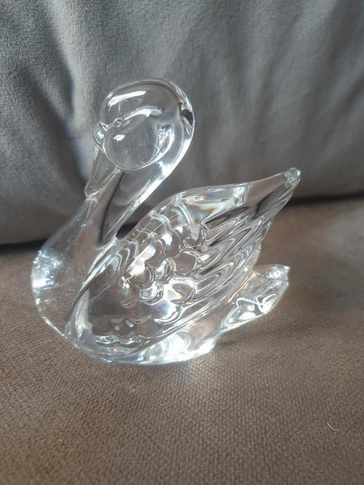 Kristallen zwaan 10 x 5 en 10 cm hoog. Erg zwaar., Antiek en Kunst, Antiek | Glas en Kristal, Ophalen of Verzenden