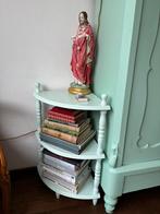 Vintage hoek kastje hoek tafeltje mint groen hout, Antiek en Kunst, Curiosa en Brocante, Ophalen