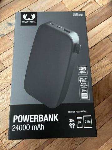 Fresh ’n Rebel Powerbank 24.000 mAh – Storm Grey beschikbaar voor biedingen