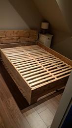 Steigerhout bed, Huis en Inrichting, Slaapkamer | Bedden, Ophalen, Eenpersoons, 140 cm, Zo goed als nieuw