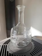 Gegraveerde glazen vaas, Overige kleuren, Ophalen of Verzenden, Minder dan 50 cm, Glas