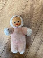 Vintage knuffel met poppengezicht, Ophalen of Verzenden, Gebruikt, Pop