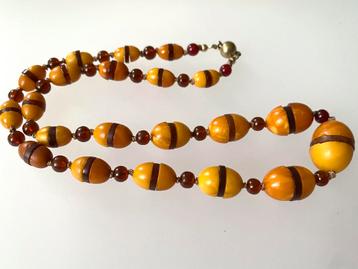 Art Deco ketting butterscotch cherry amber beschikbaar voor biedingen