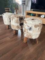 3 mooie krukjes, Ophalen, Zo goed als nieuw, Hout