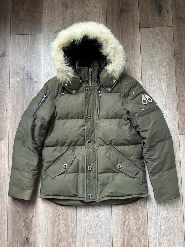 Moose Knuckles 3Q Groen maat L - Zeldzame exclusieve kleur!, Kleding | Heren, Jassen | Winter, Gedragen, Maat 52/54 (L), Groen
