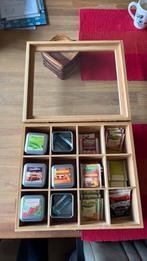 Bamboe theedoos. Met thee. Als nieuw, Ophalen, Zo goed als nieuw