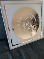 Ajax spiegel met oud logo - 50x50cm, Ophalen, Gebruikt, Overige materialen, 50 tot 75 cm