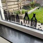 Sinterklaas raamsticker set 6 huisjes sint piet en meer, Ophalen of Verzenden, Nieuw