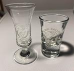 2 Shot glaasjes van Schrobbelèr, h. 9 en 7 cm., Ophalen of Verzenden, Borrel- of Shotglas, Zo goed als nieuw