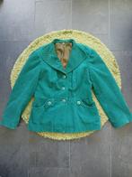 Vintage jaren 70 groen corduroy ribstof jasje, maat S-M, Ophalen of Verzenden, Zo goed als nieuw, Vintage, Maat 36 (S)