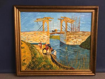 Van Gogh Stijl Schilderij met Gouden Lijst beschikbaar voor biedingen