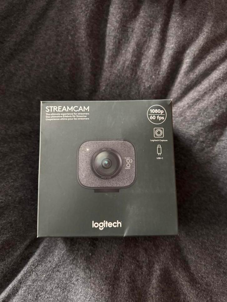 Logitech streamcam, Computers en Software, Webcams, Gebruikt, Bedraad, ChromeOS, MacOS, Windows, Monitorclip, Facetracking, Fotofunctie