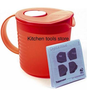 Tupperware Maatkan 1L Crystalwave micro magnetron schenkkan beschikbaar voor biedingen