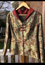 Chinees jasje met vlinder maat 36/38 groen met rood, vlinder, Kleding | Dames, Ophalen of Verzenden, Zo goed als nieuw