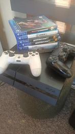 PS4 met craadloze controllers en games, Spelcomputers en Games, Spelcomputers | Sony PlayStation 4, Ophalen, Met 2 controllers
