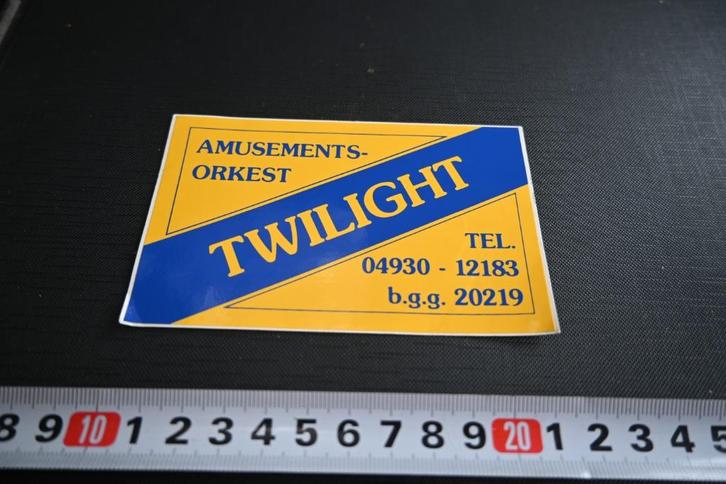 sticker deurne amusementsorkest TWILIGHT, Verzamelen, Stickers, Zo goed als nieuw, Ophalen
