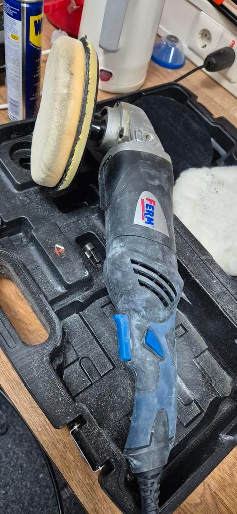 Ferm Poetsmachine Compleet in Koffer, Auto diversen, Autogereedschap, Gebruikt, Ophalen