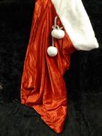 Kerstmancadeautjeszak rood-wit -velours-kerst-schoorsteenzak, Diversen, Kerst, Ophalen of Verzenden, Zo goed als nieuw