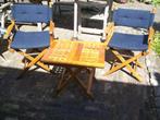 Teak ARC regisseurs/dekstoelen en bijzettafel., Watersport en Boten, Ophalen, Zo goed als nieuw, Interieur en Kussens