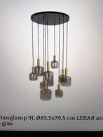 Light & Living hanglamp lekar antiek brons smoke glas, Huis en Inrichting, Lampen | Hanglampen, Nieuw, Glas, Ophalen