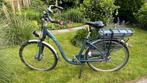 Elektrische dames fiets,  lage instap, kleur lichtblauw, Gebruikt, Minder dan 47 cm, 50 km per accu of meer, Ophalen